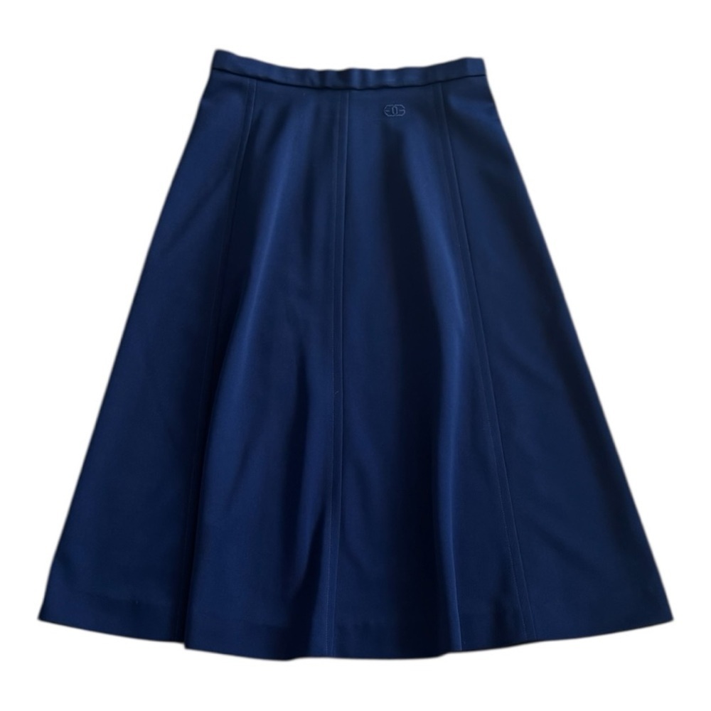 GIVENCHY Sport Royal Blue Skirt Midi Vintage 70’s 80’s Work A Line Party 10 8 6